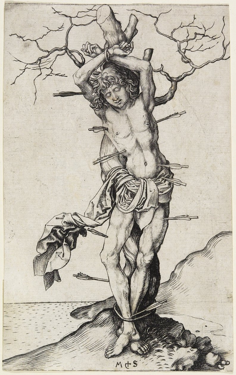 Sankt Sebastian, ca. 1480-1490 av Martin Schongauer