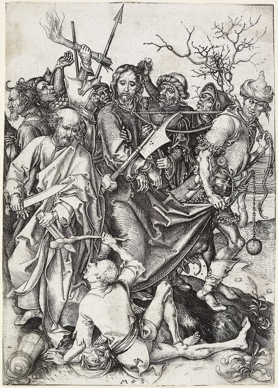 Kristi tillfångatagande, ca 1480 av Martin Schongauer