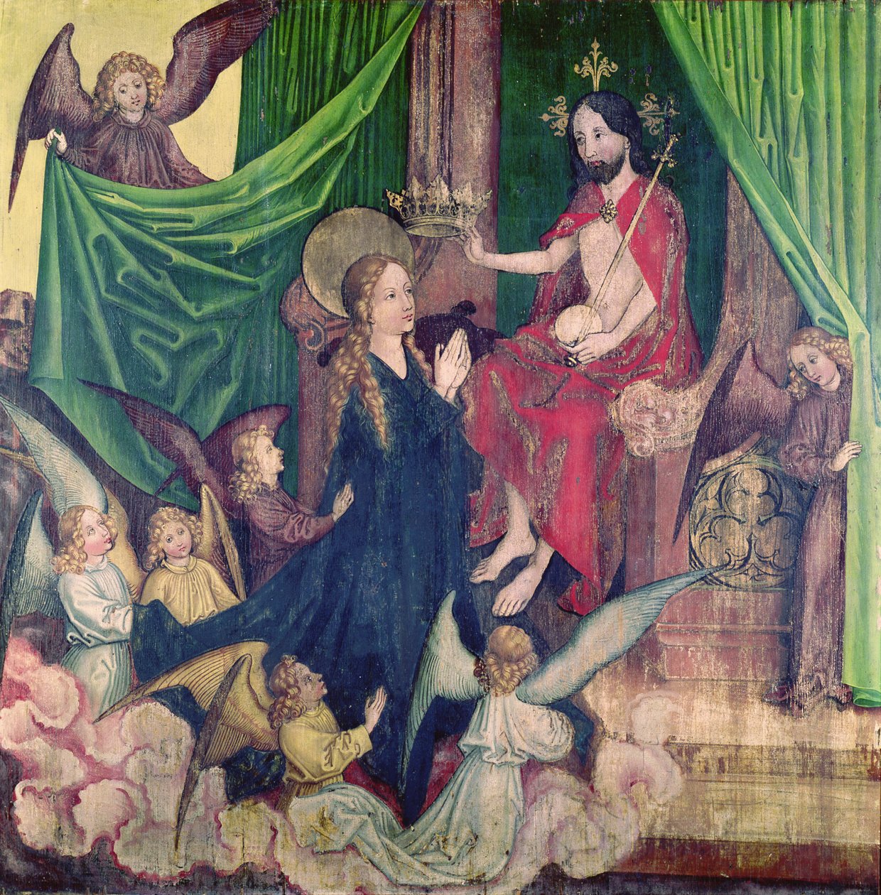 Jungfruns kröning, från dominikanernas altartavla, ca 1470-80 av Martin Schongauer