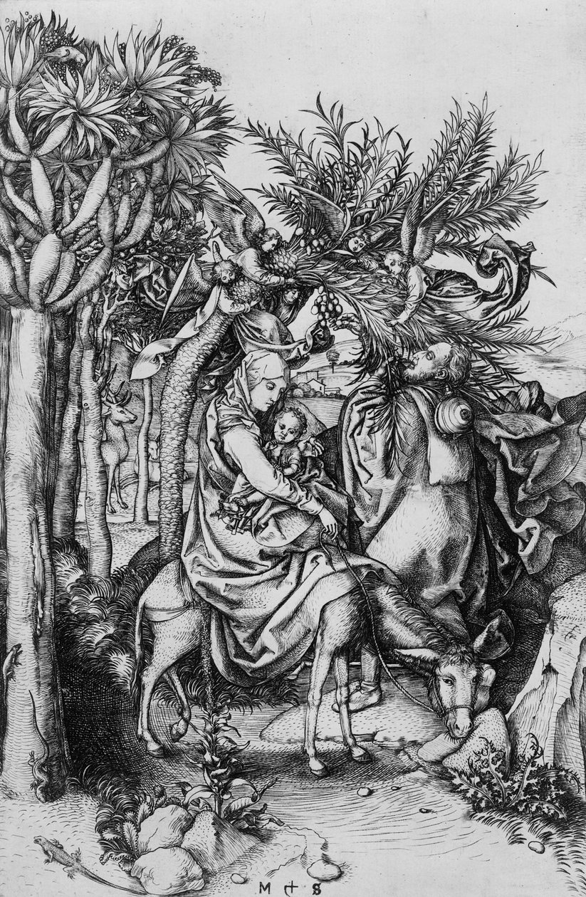 Flygningen till Egypten av Martin Schongauer
