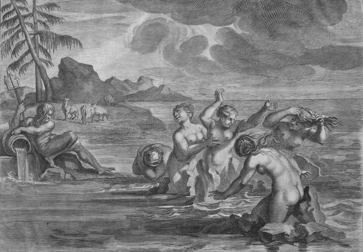 Cerastae förvandlades till Bulls, & the Propoetides into Rocks, c1683. av Martin Bouche