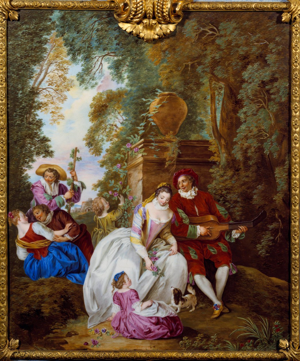 Pastoral ritual. Central ventil i byrån gjord av Carlin Martin till grevinnan av Barry (Jeanne Becu, grevinna (eller madame) av Barry av Martin Carlin