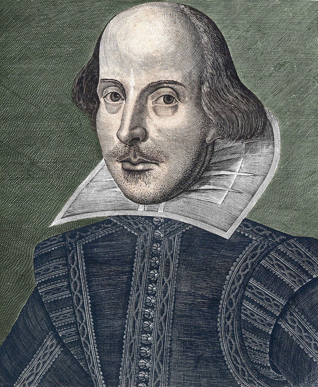 Porträtt av William Shakespeare (1564 - 1616). av Martin Droeshout