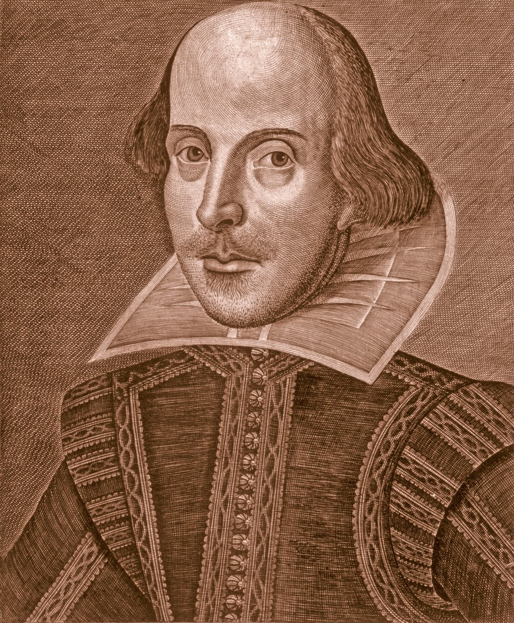 Porträtt av Shakespeare, 1623. av Martin Droeshout