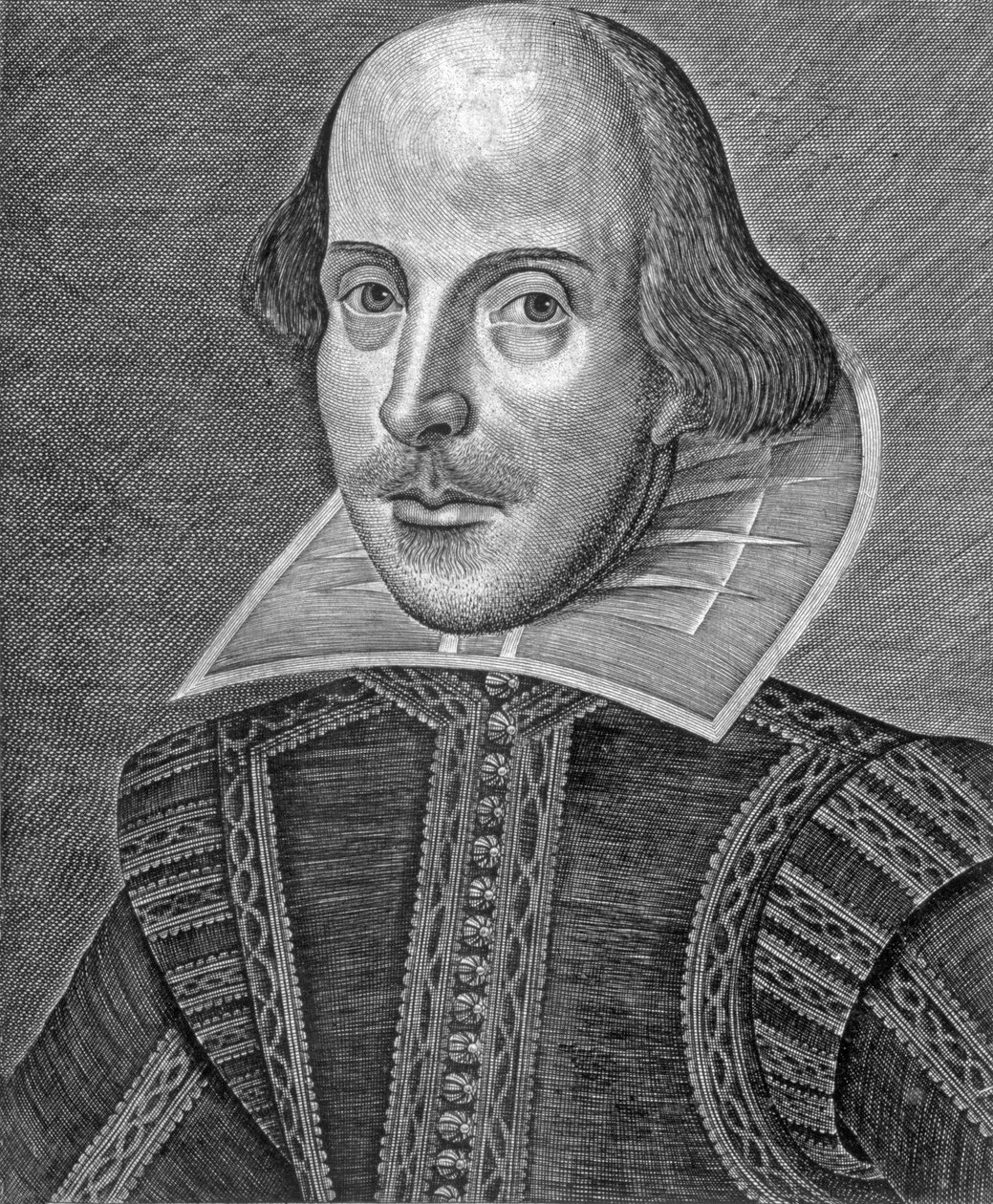 Porträtt av Shakespeare, 1623. av Martin Droeshout