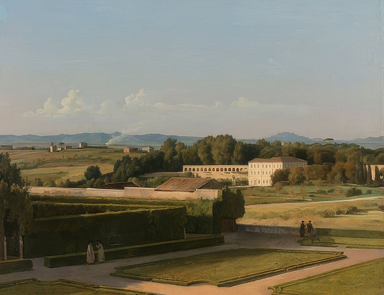 Utsikt över trädgården i Villa Medici. 1811-16 av Martin Drölling