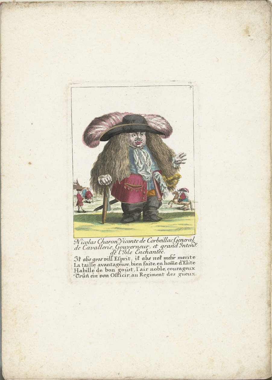 Dvärgen Nicolas Charon som general för kavalleriet, ca. 1710 Nicolas Charon, Viconte de Corbeillac, general för kavalleriet, guvernör och Grand Intendt. de l