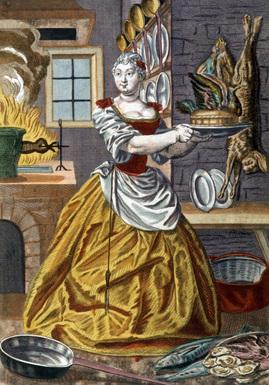 En spis, ca 1750 (gravyr) av Martin Engelbrecht