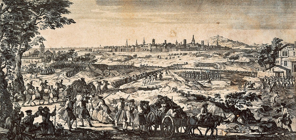 Spaniens tronföljdskriget (1701-1714) mellan Frankrike och Spanien, Barcelonas högkvarter av Martin Engelbrecht
