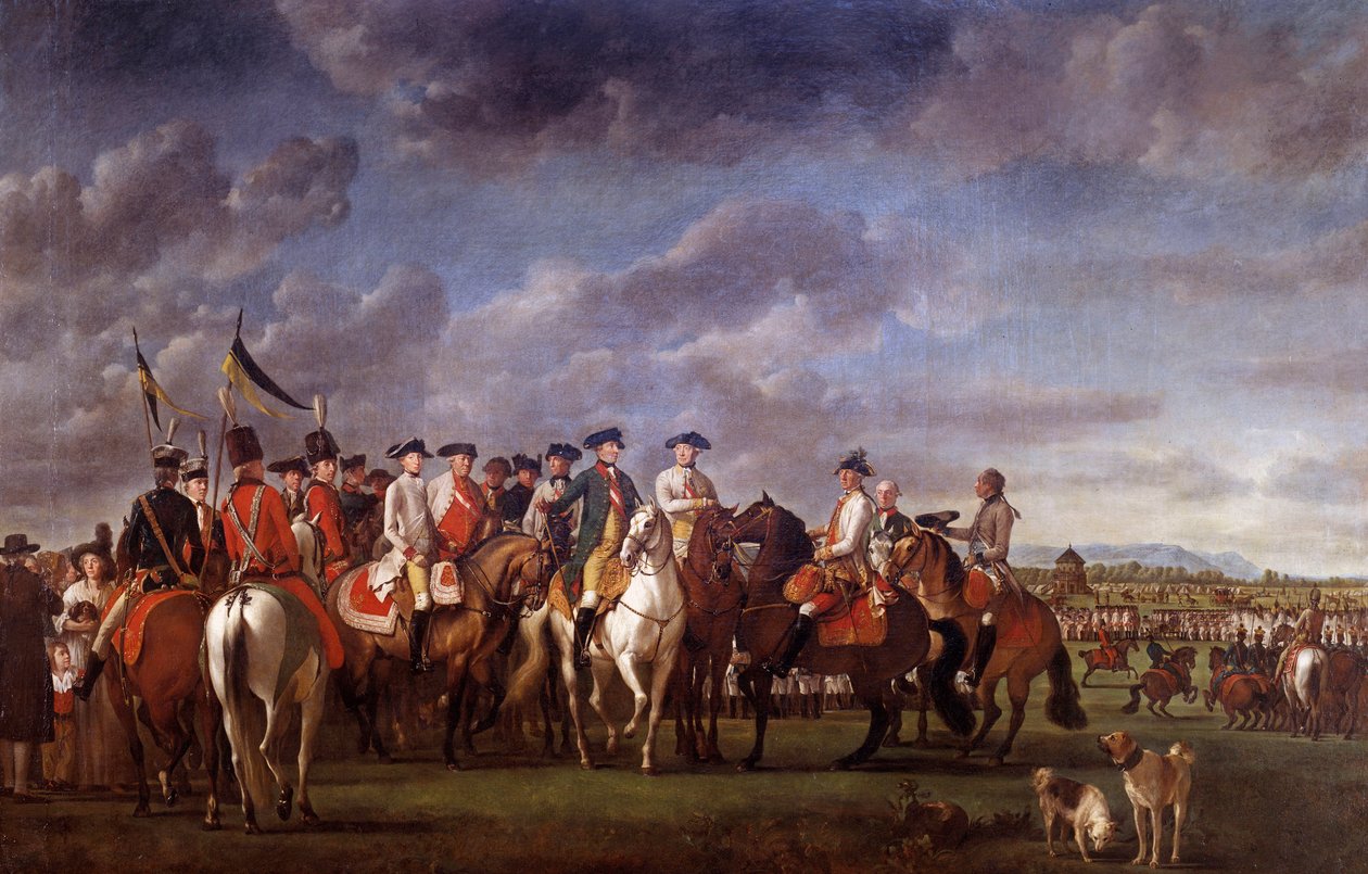 Kejsar Josef II av Österrike (1741-1790) i lägret Minkendorf nära Baden 1788 Målning av Martin Quadal (1736-1808) 1788 Wien. Konsthistoriska museet av Martin Ferdinand Quadal
