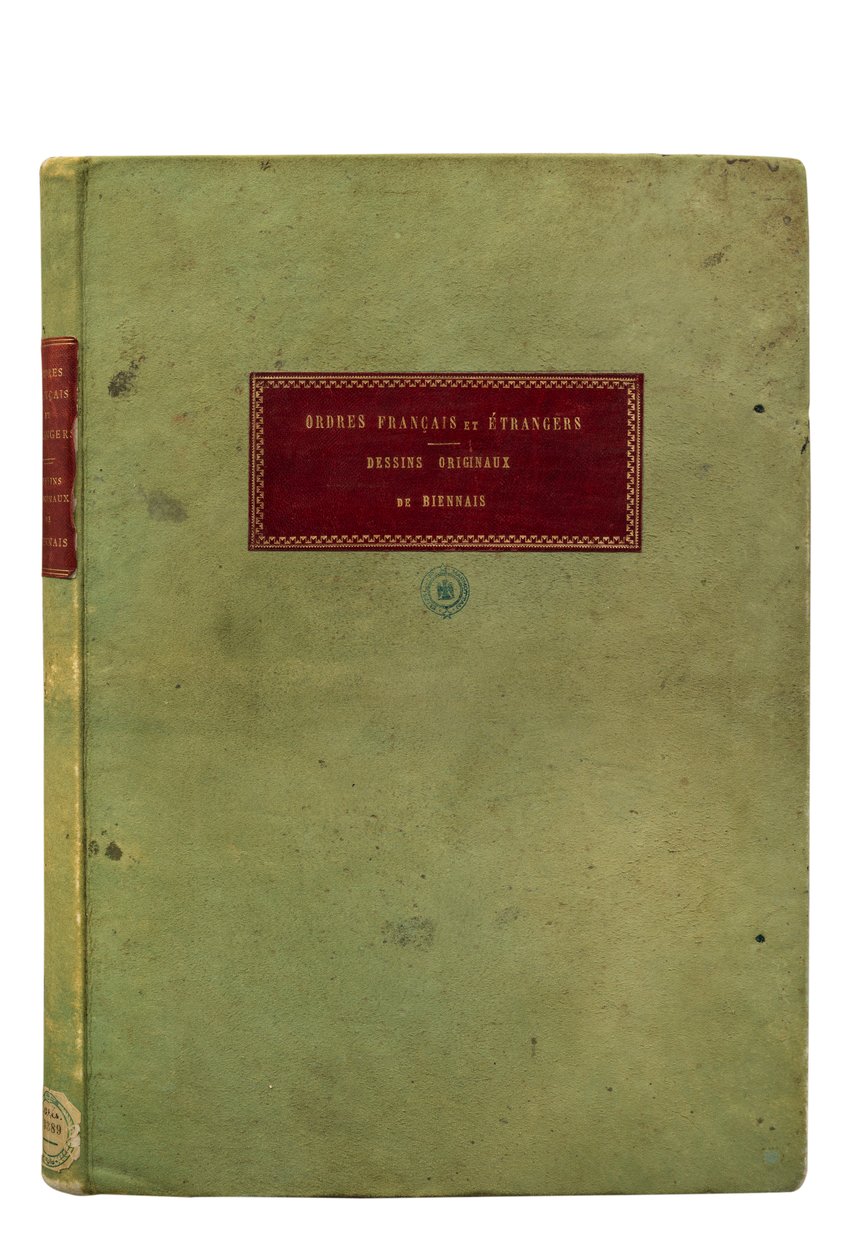 Främre omslag på franska och utländska beställningar (bokomslag) av Martin Guillaume Biennais