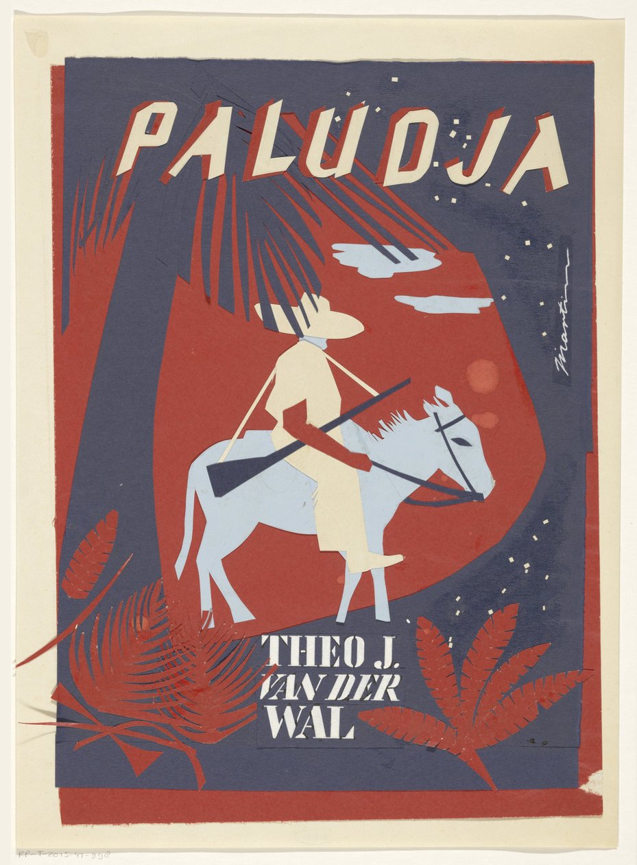 Banddesign för: Theo J. van der Wal, Paludja, årtal okänt av Martin Horwitz (signed by artist)