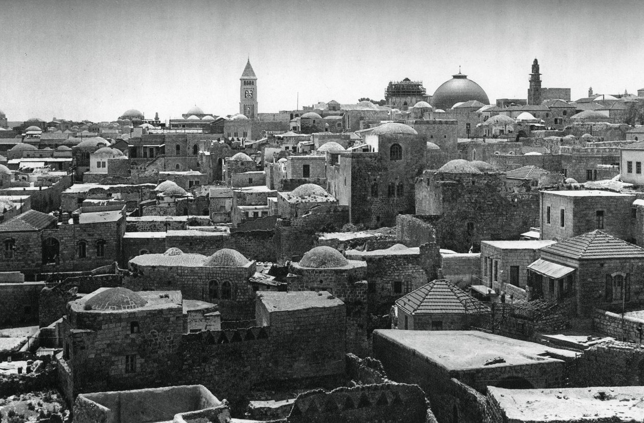 Jerusalem och kupolen i Heliga gravens kyrka, 1937 av Martin Hurlimann