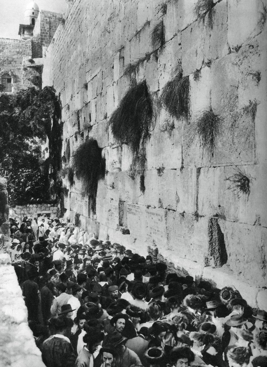 Tempelbergets västra mur, Jerusalem, 1937 av Martin Hurlimann