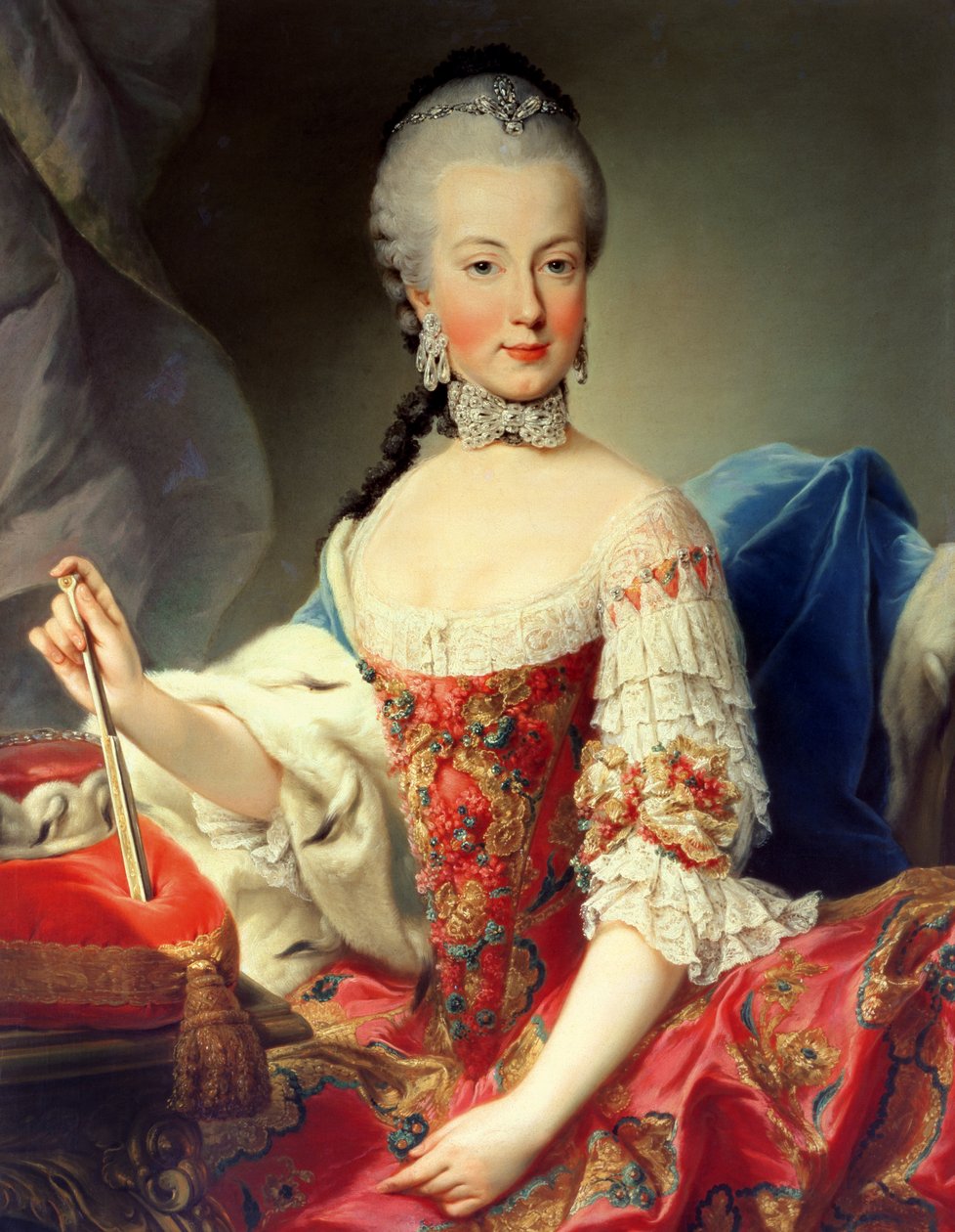 Ärkehertiginnan Maria Amalia Habsburg-Lothringen, (1746-1804), åttonde barn till kejsarinnan Maria Theresia av Österrike (1717-80) och kejsar Frans I (1708-65) av Martin II Mytens or Meytens