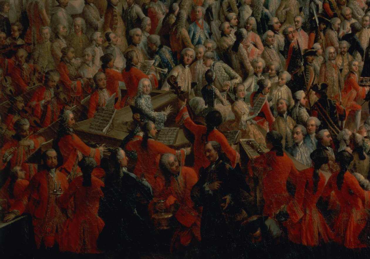 Hovbankett i stora förkammaren i Hofburg-palatset, Wien (detalj av 66716) av Martin II Mytens or Meytens