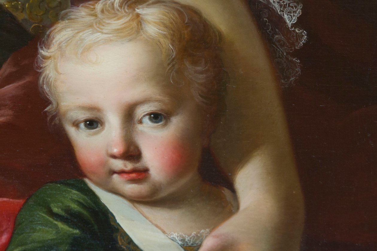 Porträtt av Victor Amadeus III av Sardinien (1726-1796), detalj från Porträttet av Polyxena av Martin II Mytens or Meytens