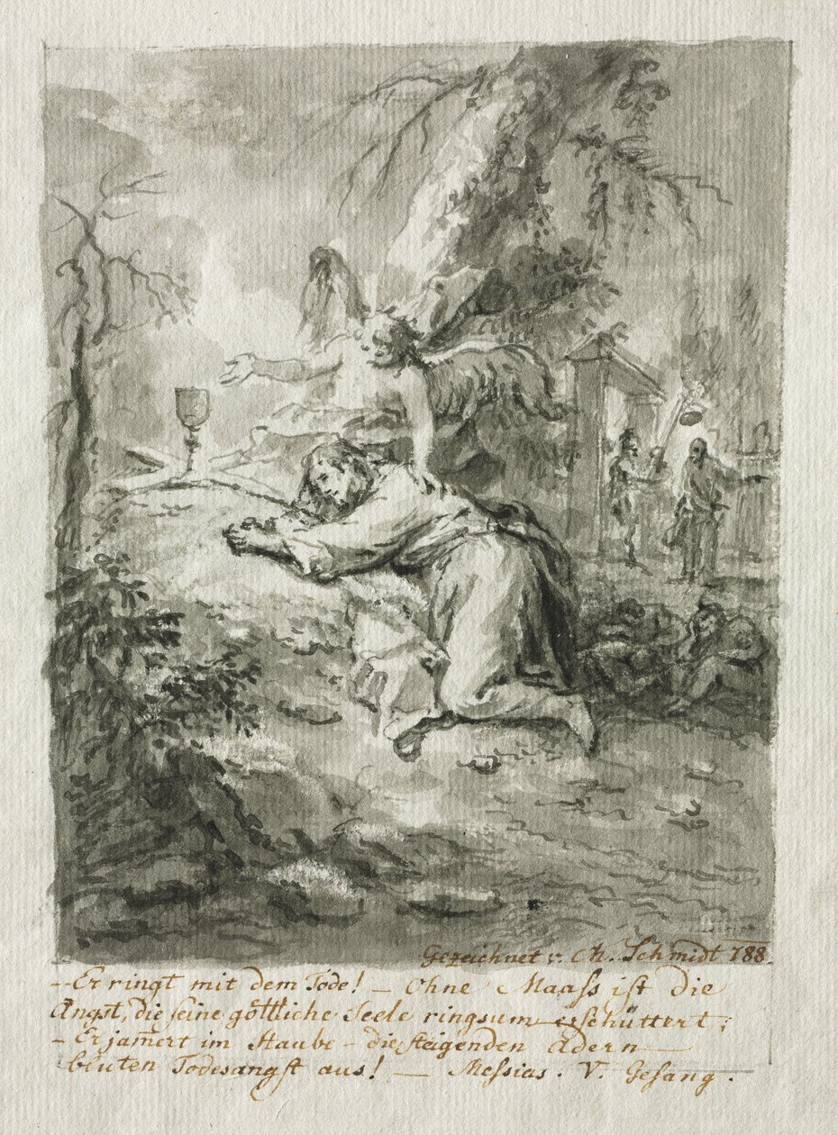 Kristus på Oljeberget, Flagelleringen, Kristus krönt med törnen, Korsfästelsen av Martin Johann Schmidt