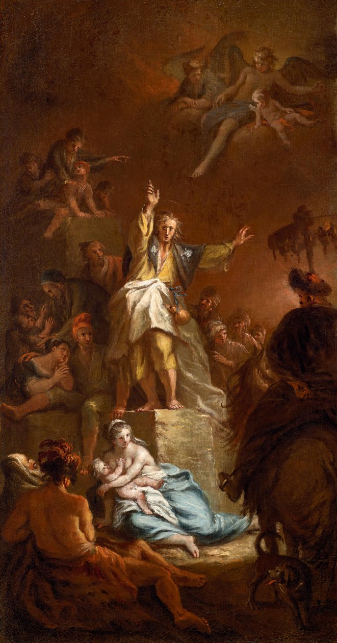 Predikan av aposteln Jacobus Maior av Martin Johann Schmidt