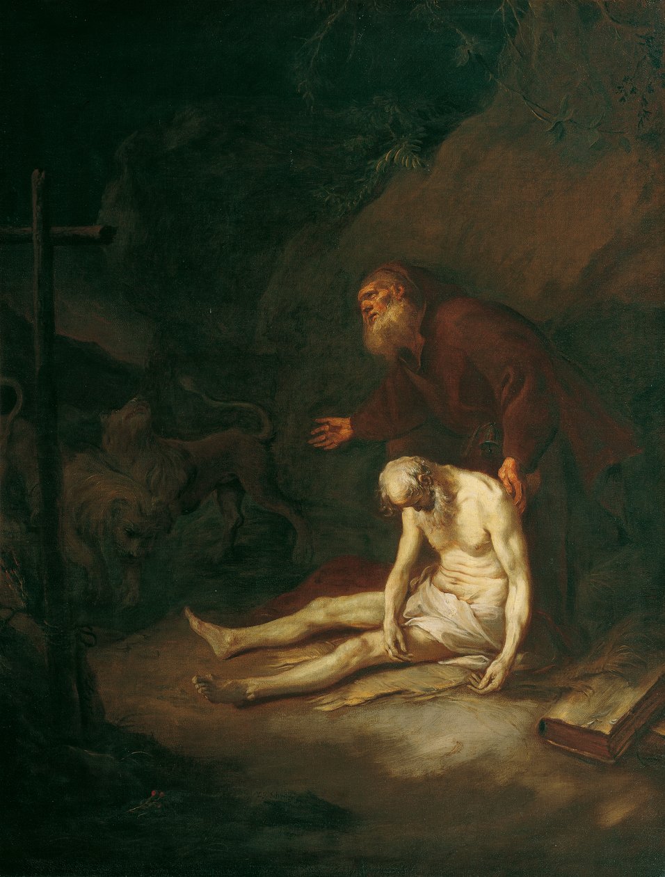 De heliga eremiterna Antonius och Paul av Martin Johann Schmidt