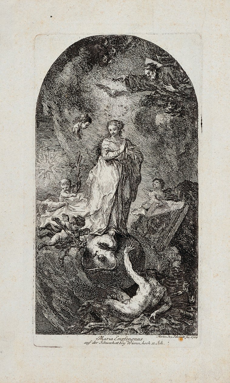 Maria befruktning av Martin Johann Schmidt