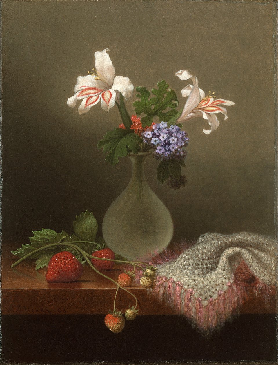 En vas med majsliljor och heliotrope av Martin Johnson Heade