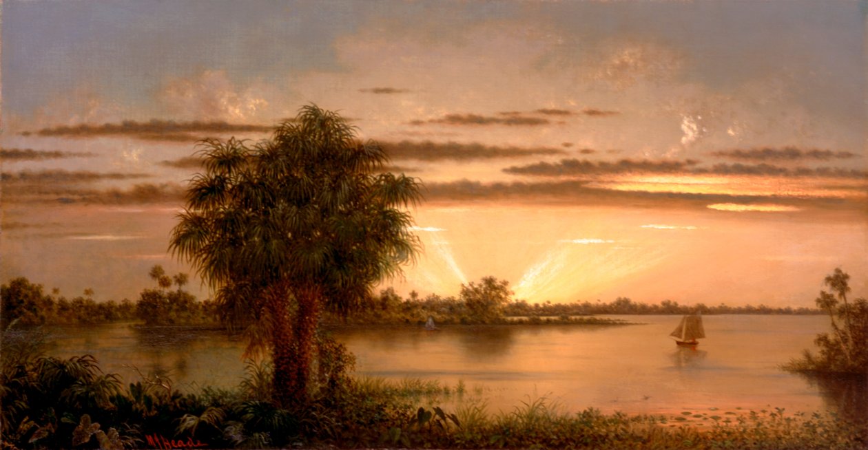 Florida Sunrise av Martin Johnson Heade