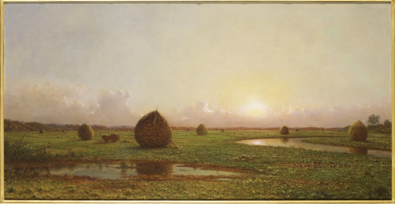 Höstackar, c.1876-88 av Martin Johnson Heade