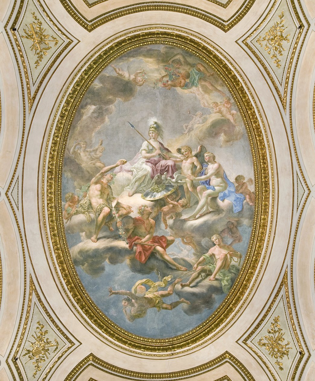 La Sapienza, tak på Salone d Onore eller Sala Napoleonica, 1777 av Martin Knoller