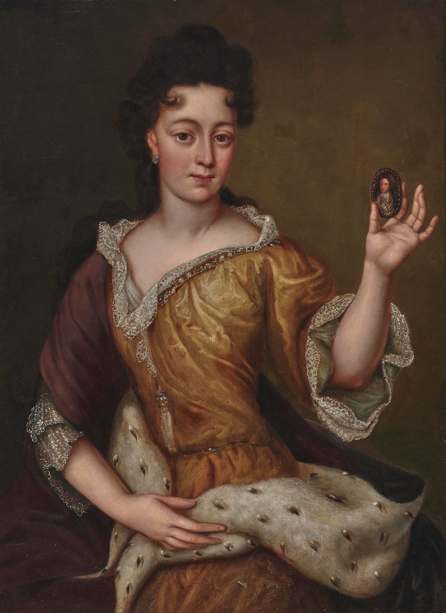 Porträtt av Theresa Kunegunda Sobieska 1676-1730, kurfursten av Bayern, slutet av 1600-talet. av Martin Maingaud