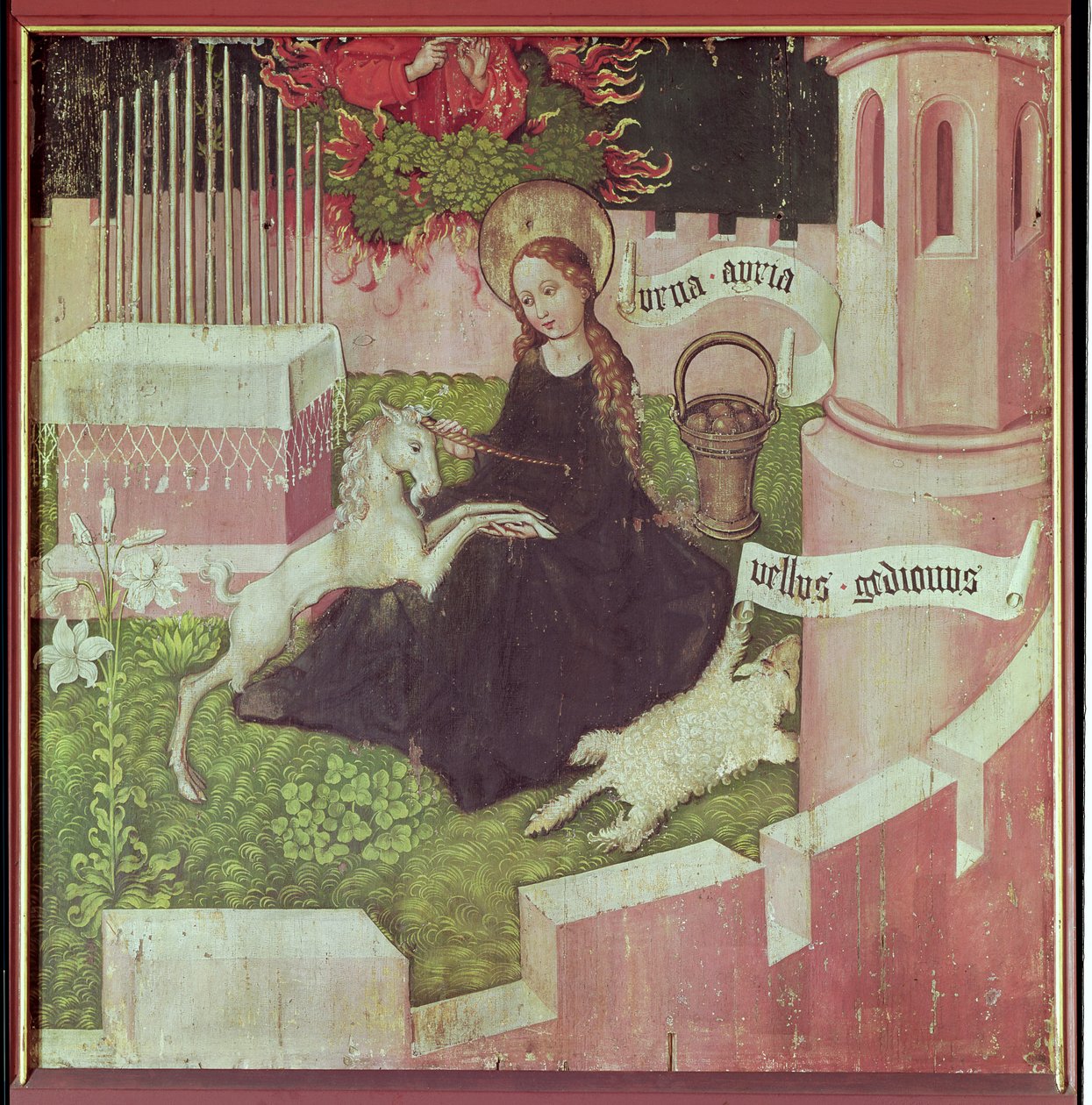 Dominikanernas altartavla: The Mystical Hunt, ca 1470-80 (se även 67722) av Martin Schongauer