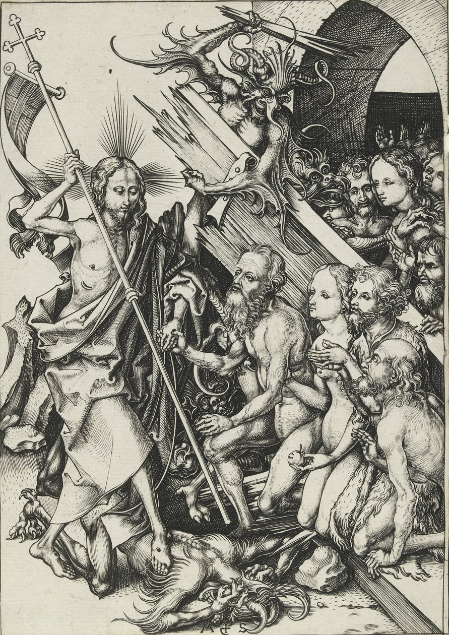 Kristus i Limbo, sent 1400-tal av Martin Schongauer