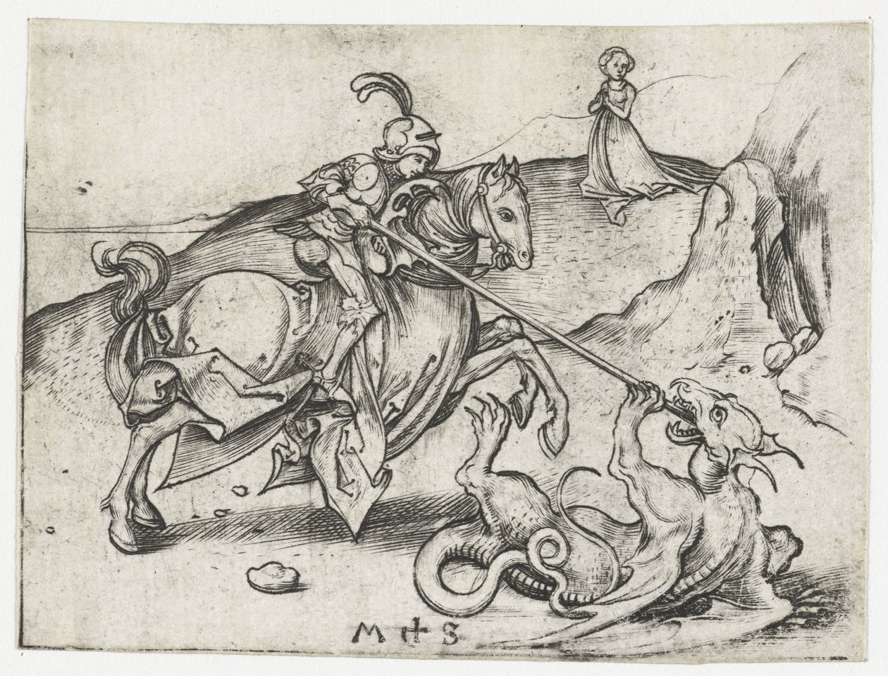 Sankt Georg och draken av Martin Schongauer