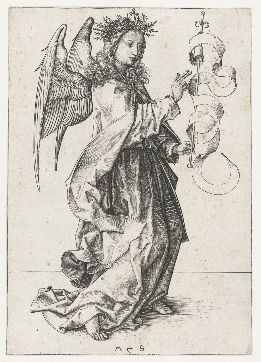 Ängeln Gabriel Annunciation (serietitel) av Martin Schongauer