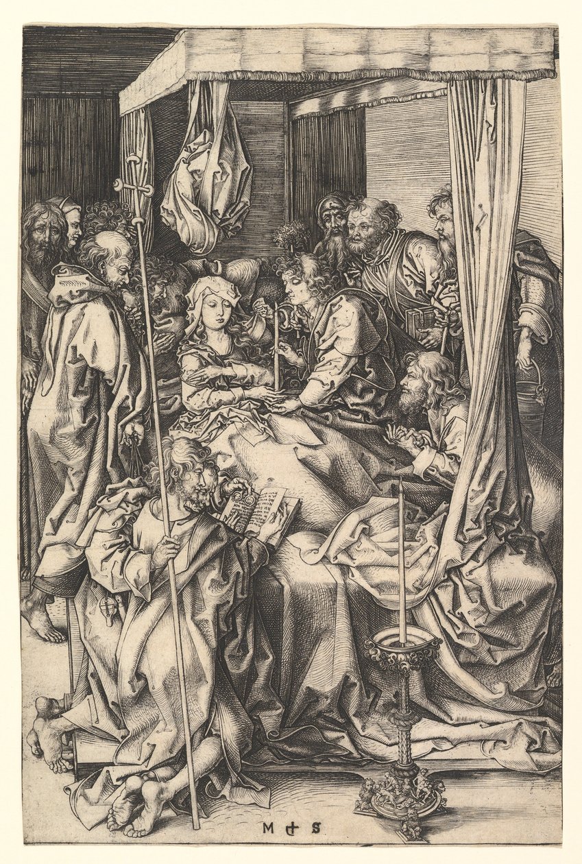 Jungfruns död, ca. 1435-1491. av Martin Schongauer