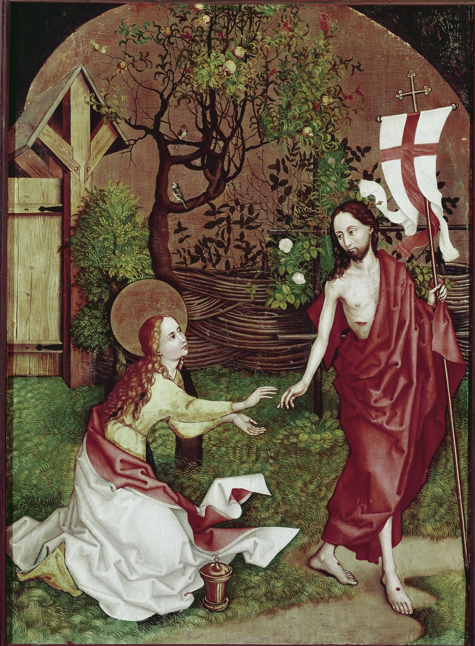 Noli me Tangere. Målning av Martin Schongauer (1453-1491), tempera på trä. Colmar, Unterlindens museum av Martin Schongauer