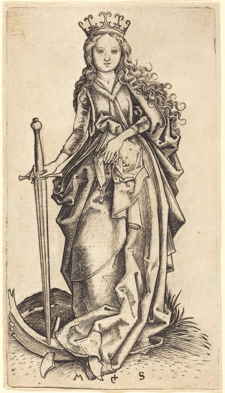 Den heliga Katarina av Alexandria av Martin Schongauer