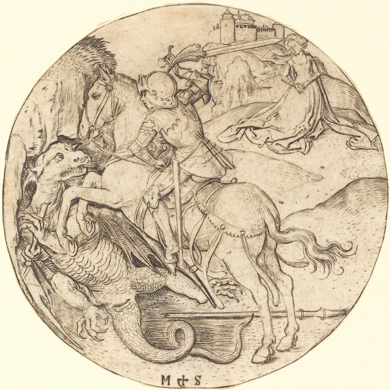 Sankt Georg och draken av Martin Schongauer
