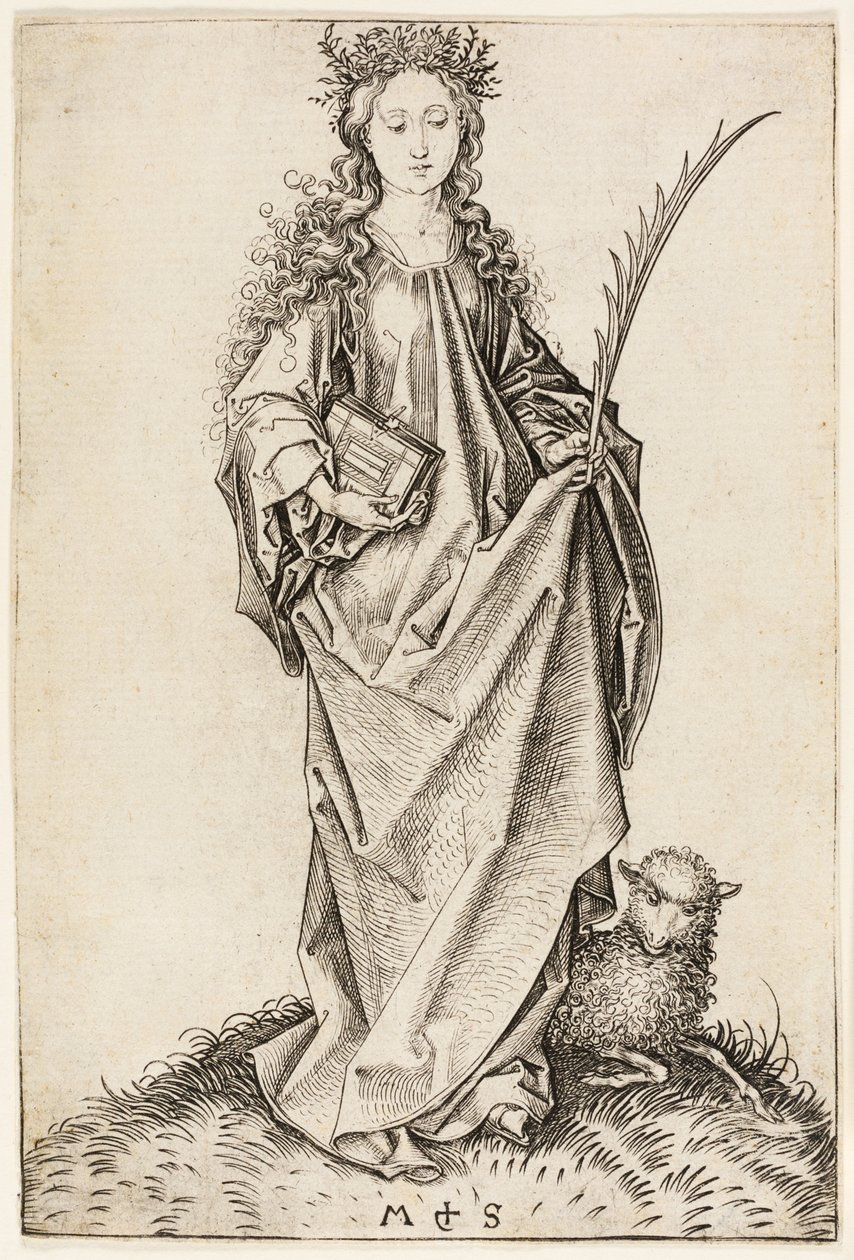 St. Agnes av Martin Schongauer