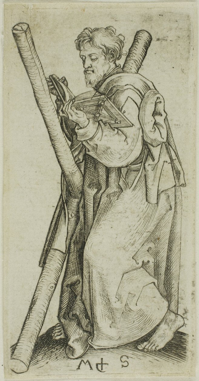 S:t Andreas, från Apostlarna av Martin Schongauer