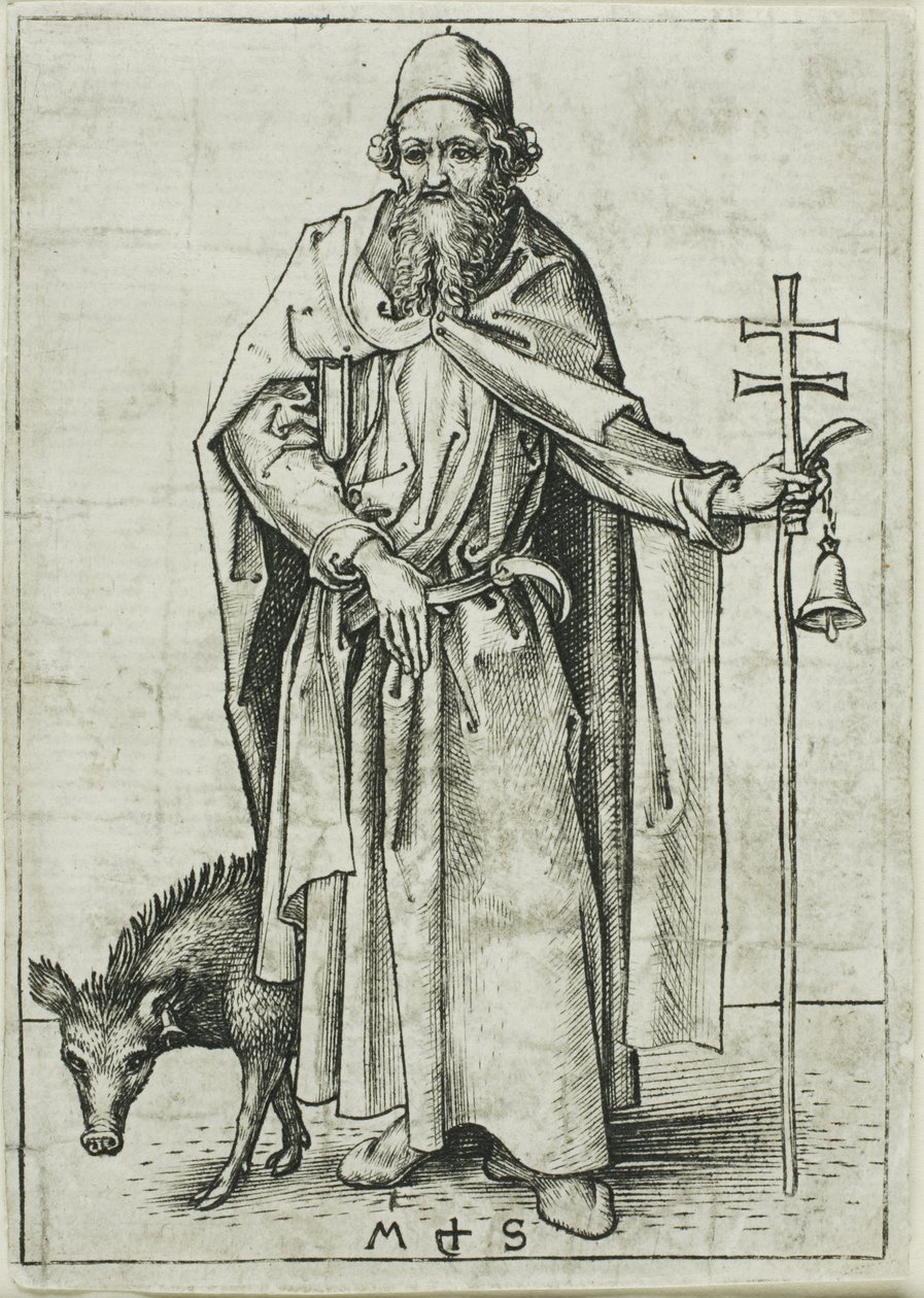S:t Antonius, från Apostlarna av Martin Schongauer