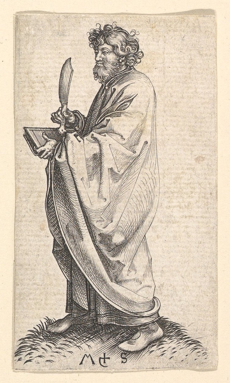St. Bartholomew, ca. 1435-1491. av Martin Schongauer