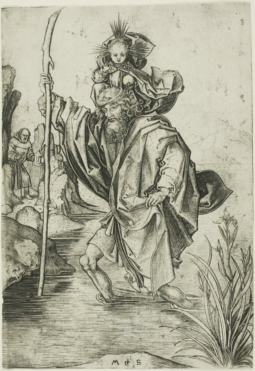 St Christopher av Martin Schongauer
