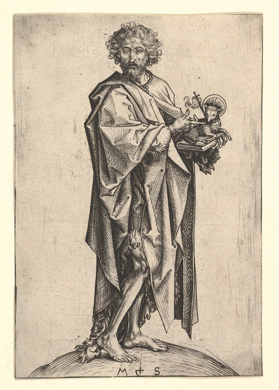 Johannes Döparen, ca. 1435-1491. av Martin Schongauer