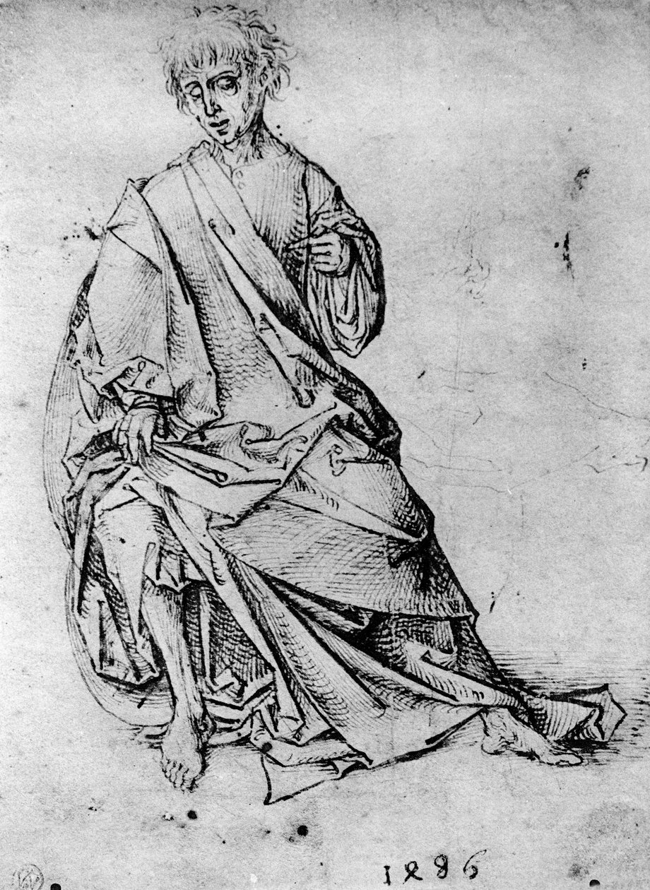 Studie av en man, 1913. av Martin Schongauer
