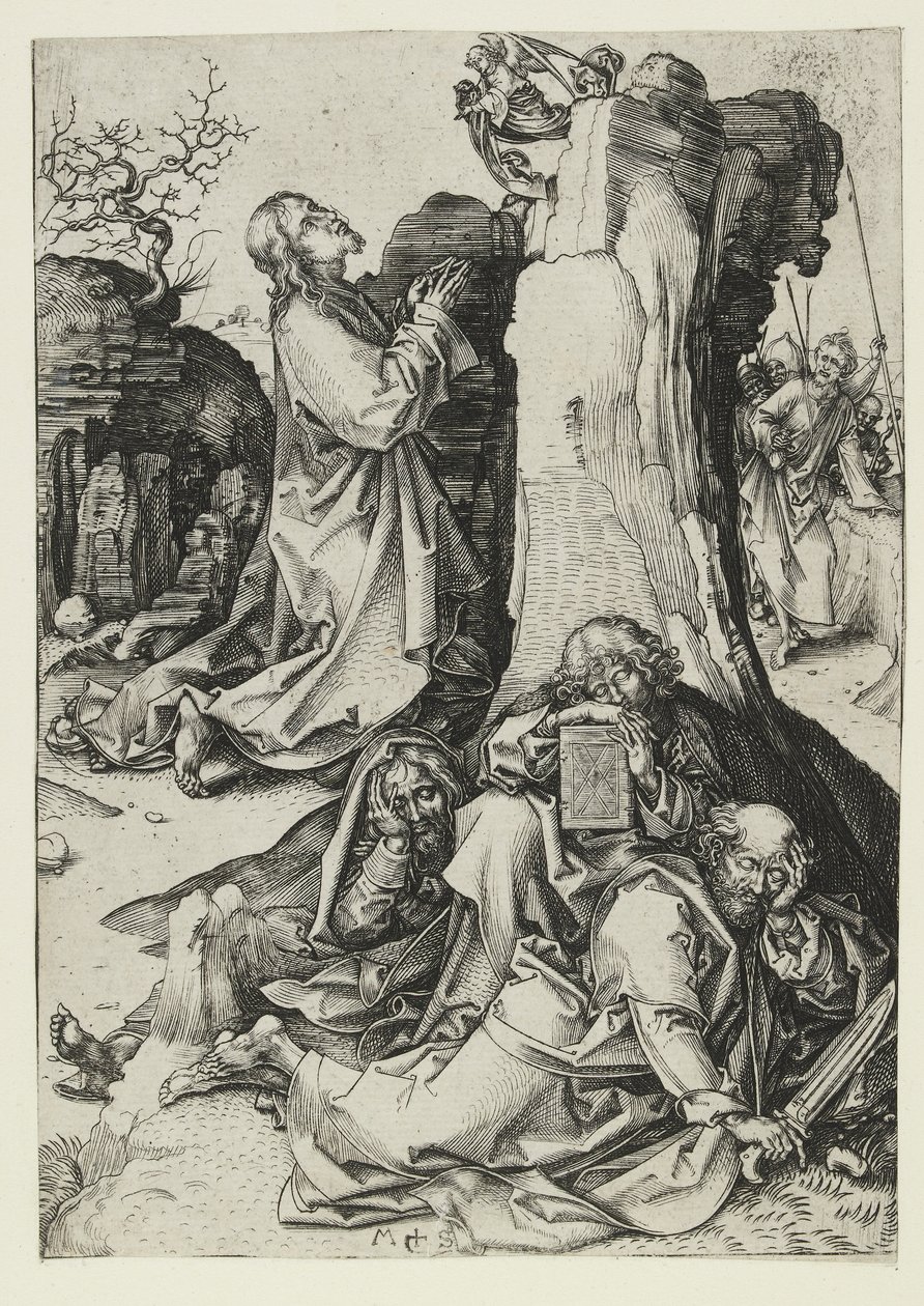 Agony in the Garden, sent 1400-tal av Martin Schongauer