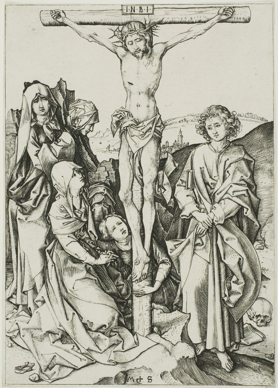 Korsfästelsen, från The Passion av Martin Schongauer