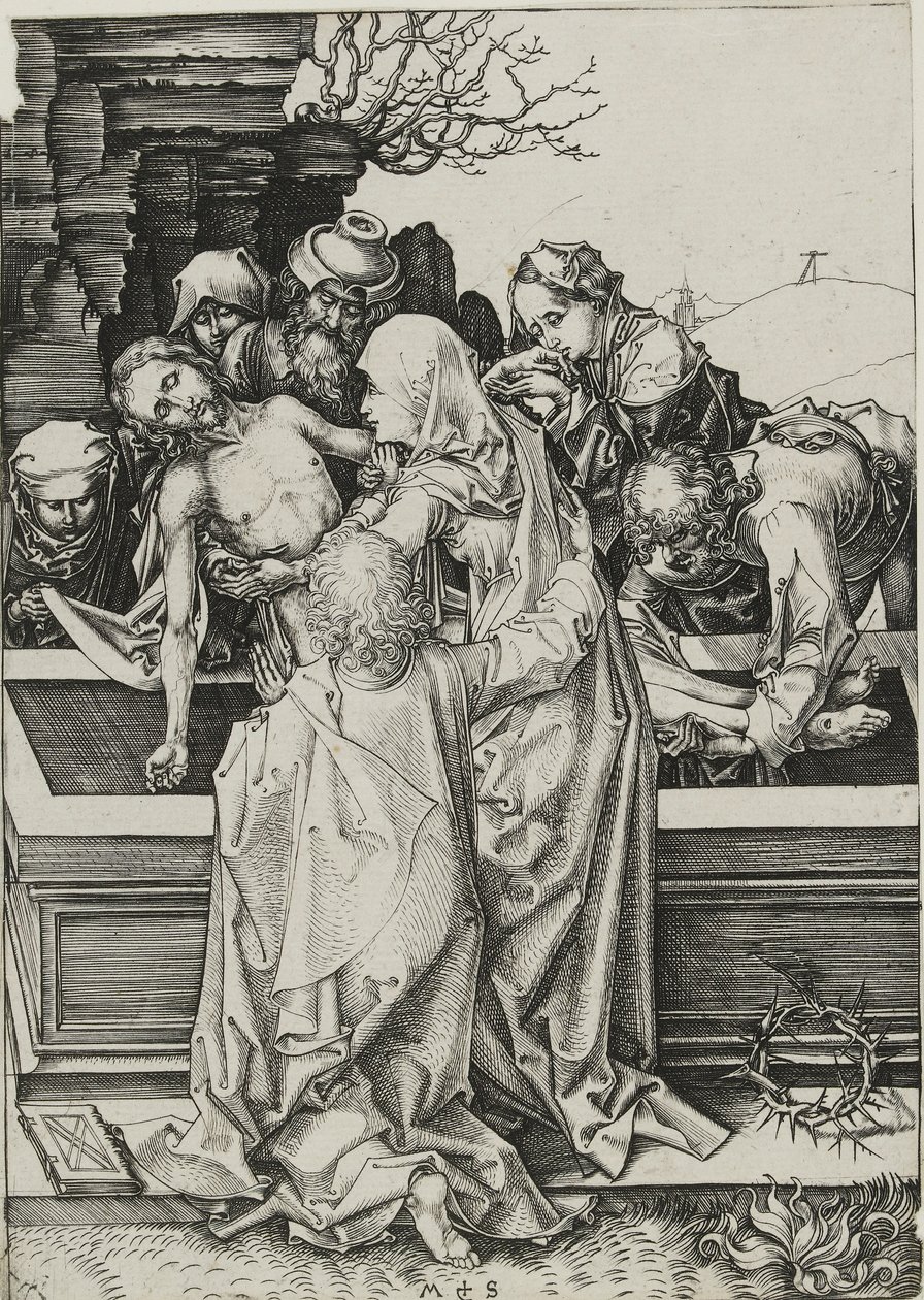 Gravläggningen, sent 1400-tal av Martin Schongauer