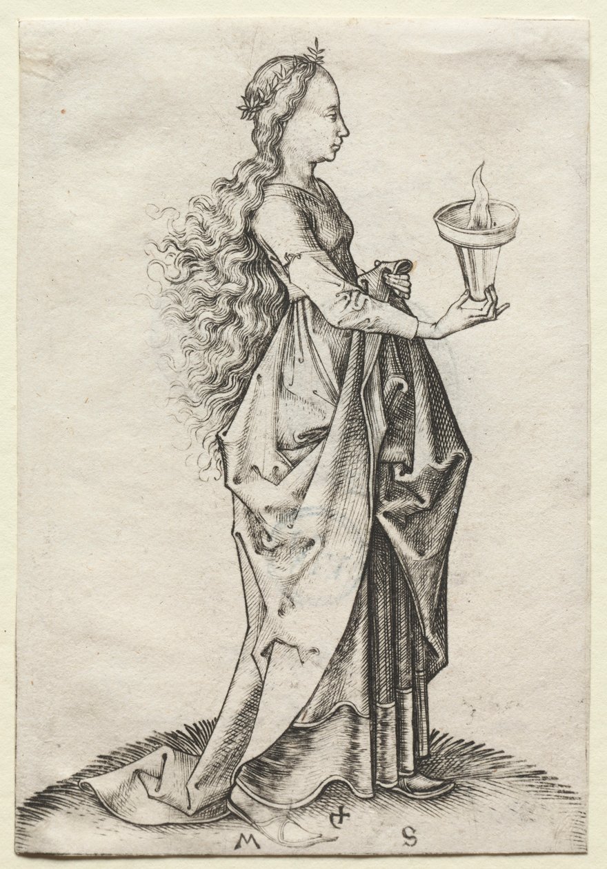 Den femte vise jungfrun. av Martin Schongauer