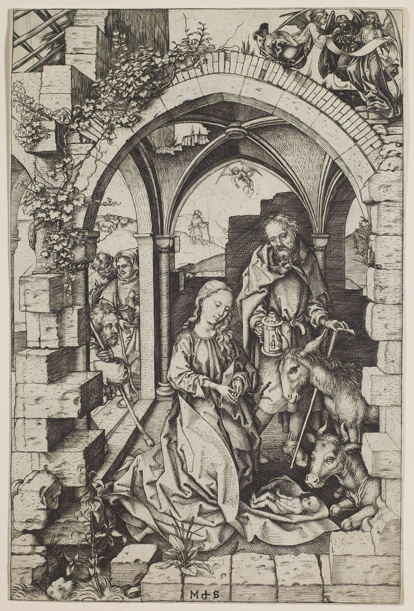Födelsekyrkan, ca 1471-73 (gravyr) av Martin Schongauer